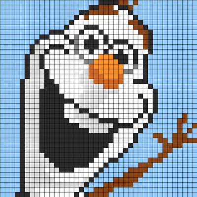 Olaf From Frozen For Perler Perler Bead Pattern | Bead Sprites | Characters  Fuse Bead Patterns