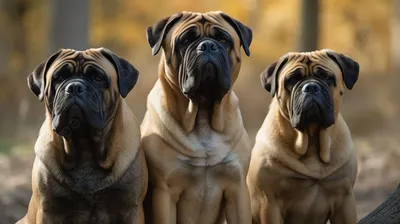 Черно-серая и рыжая большие собаки…» — создано в Шедевруме