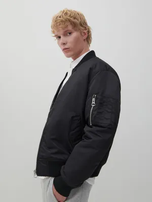 Утепленная куртка-бомбер Цвет Черный - RESERVED - YW206-99X