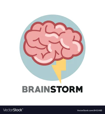 Graphic design of brainstorm Royalty Free Vector Image