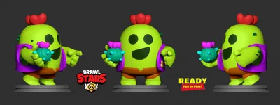 Amazon.com: Brawl Stars BRW7008D S1 Huggable Plush 30CM-Spike, one Size :  Everything Else