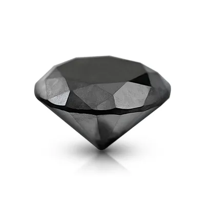 Бриллиант круглый черный 0,055 карат с сертификатом РФ на сайте Gem Studio