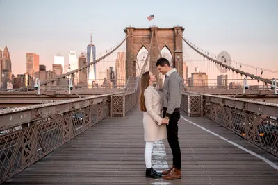 Фото обои Нью-Йорк 368 x 254 см Города - Бруклинский мост на рассвете  (13808P8)+клей купить по цене 1200,00 грн