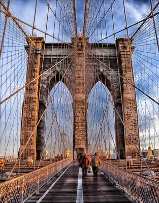 Фотообои Бруклинский мост на стену. Купить фотообои Бруклинский мост в  интернет-магазине WallArt
