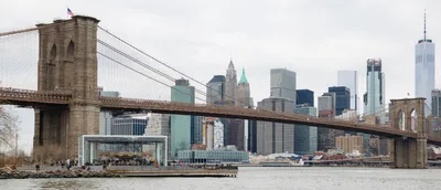Часы настенные из стекла с фотопечатью Бруклинский мост (300 х 300 х 4 мм)  Квадрат