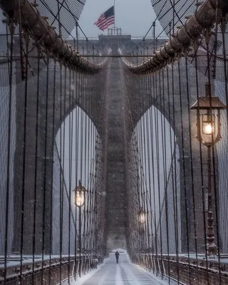 Картина Картина маслом \"Нью-Йорк, Бруклинский мост\" 75x100 CV171108 купить  в Москве