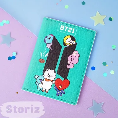 Bt21 кошелек Tata Chimmy Rj Koya Cooky Mang мультяшный Кошелек для монет с  цифровой печатью ПУ студенческий кошелек для карт сумка на молнии подарок на  день рождения | AliExpress