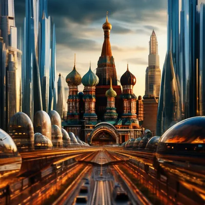 Москва будущего Фантастический город …» — создано в Шедевруме