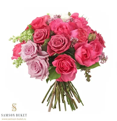 Букет для мамы на день рождения из эустом и роз - заказать и купить за 6  860 ₽ с доставкой в Москве - партнер «ЦВЕТОЧКИ»