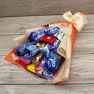 Вкусный букет из конфет – купить с бесплатной доставкой в Москве