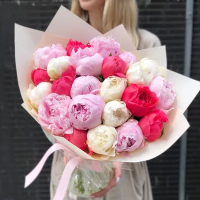 Купить Букет из розовых пионов с доставкой в Краснодаре | Vanilla