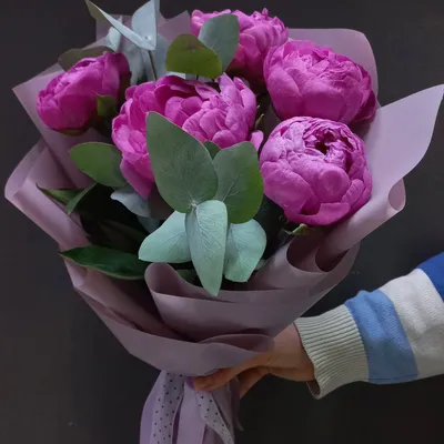 Заказать цветы пионы с доставкой в Москве 49 шт.