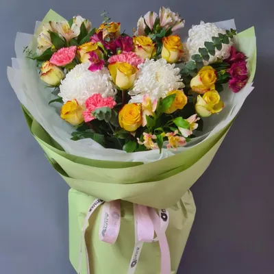 Заказать букет цветов в коробке с днем рождения FL-194 купить - хорошая  цена на букет цветов в коробке с днем рождения с доставкой - FLORAN.com.ua