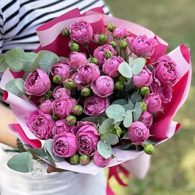 Букет цветов С Днем Рождения милая дешево купить в Москве