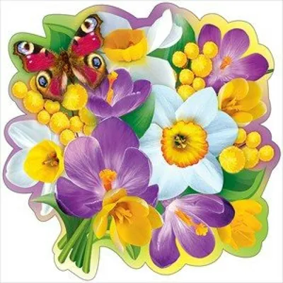 Купити Букет весенних цветов из холодного фарфо | Skrynya.ua