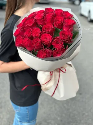 Букет из красных роз в крафте №0041 - заказать с доставкой в Череповце
