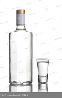 Бутылка водки, изолированные на белом :: Стоковая фотография :: Pixel-Shot  Studio