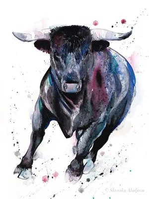 Stunning illustration of ornate, massive and muscular bull. Taurus zodiac  symbol. Generative art Stock Illustration | Adobe Stock