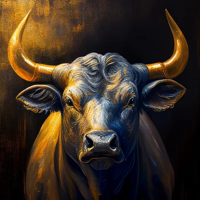 Standing Bull Painting: Iconic Wall Street Art - Luxury Wall Art