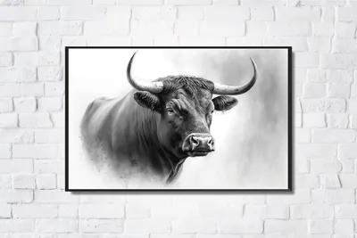Spanish Fighting Bull Artwork By Mike Vernon - Buy Art on Artplode
