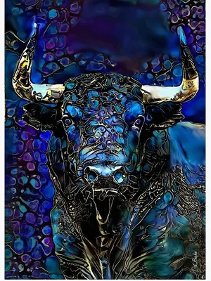Animal paintings - Frank Krueger - Canvas prints - Bull Leonido