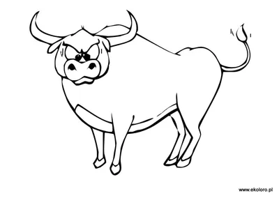 Большой Молодой Бык Корова Рисунок Вручную Винтажном Стиле Детский Рисунок  Векторное изображение ©Rant_Goi 308782824
