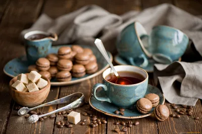 белая чашка чая с паром и чайник на деревянном Фон И картинка для  бесплатной загрузки - Pngtree