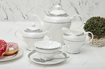 Чайный сервиз с рисунком в технике…» — создано в Шедевруме