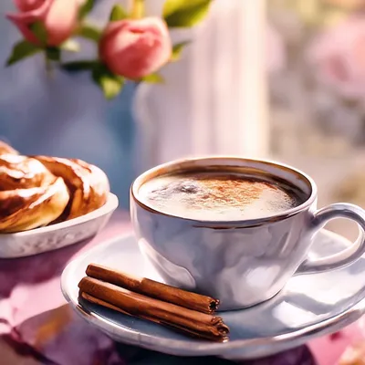 Доброго утра! красивая чашечка кофе» — создано в Шедевруме