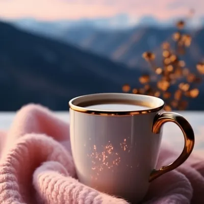 Чашечка кофе, утро, открытое окно, …» — создано в Шедевруме