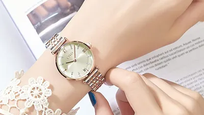 Женские часы Geneva Classic steel watch розовое золото, жіночий наручний  годинник, кварцевые часы, часы Женева