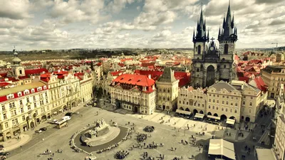 Обои Прага, Чехия, ночь, город, здания, огни 1080x1920 iPhone 8/7/6/6S Plus  Изображение