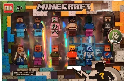 Набор фигурок Майнкрафт Minecraft герои человечки для конструктора аналог  лего my world 12 шт (ID#218601966), цена: 23 руб., купить на Deal.by