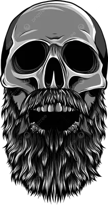 Купить Мужская футболка «Череп Викинга с бородой - Bearded Viking Skull» (M  за 1190р. с доставкой