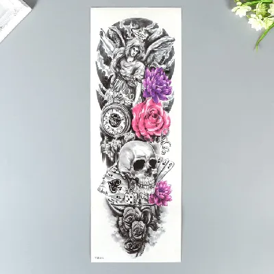 Рисунок череп с цветами - 65 фото
