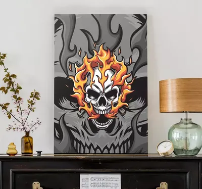 BURNING SKULL Череп в Огне Клиновый Лист Maple Leaf Rutenio 1 Oz Монета  Серебро 5$ Канада 2018