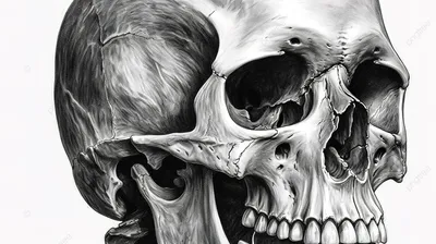 искусство черепа, анатомия головы черно белая, картинка скелета, скелет фон  картинки и Фото для бесплатной загрузки