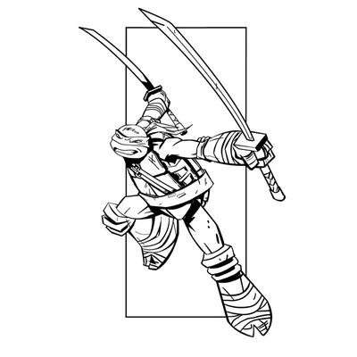 Pаскраска Черепашки ниндзя #75386 (Супер герой) – Раскраски для печати