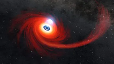 Черная дыра, реалистично, крупный …» — создано в Шедевруме