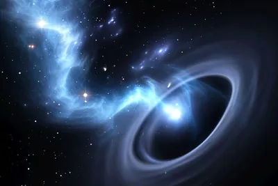 Видео обои Сверхмассивная чёрная дыра (Космос)