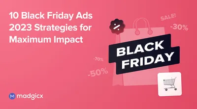 Black friday sale background with red lights Vector Image