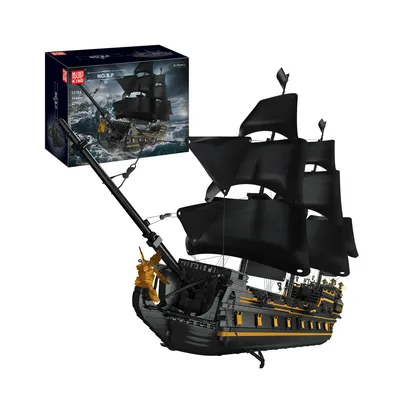 Black Pearl Ghost Ship Canvas Artwork by Juliana Loomer | iCanvas