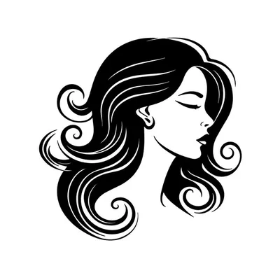 Картина Черно-белое стилизованное изображение лица молодой девушки на  черном фоне №s34449. Галерея: Абстракция | Walldeco