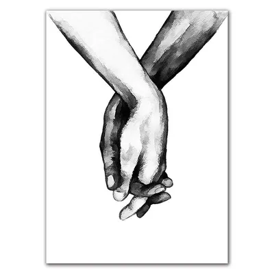 Картинка Любовь черно белая онлайн | RaskraskA4.ru