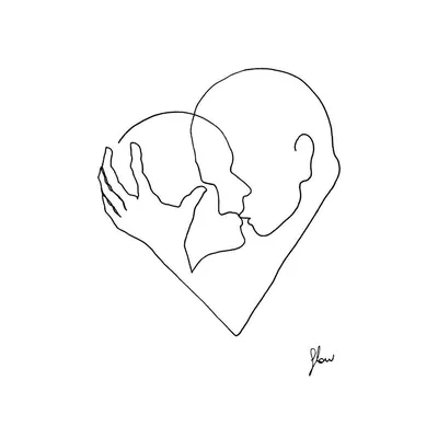 Абстрактный поцелуй для пары Однолинейный рисунок Печать Любовь черный белый  постер романтические подарки Настенная картина для спальни Декор на холсте  | AliExpress