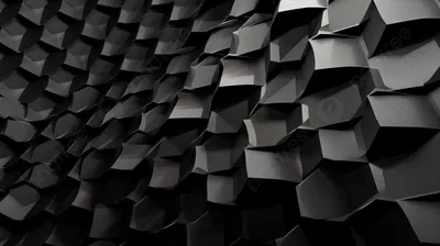 гладкий черный сотовый 3d дизайн стены идеально подходит для фона или  обоев, черный 3д, черная абстракция, черные обои фон картинки и Фото для  бесплатной загрузки