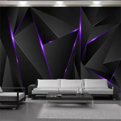 3d обои, трехмерные черные треугольные обои премиум класса, атмосферные обои  для гостиной, спальни, домашний декор, настенное покрытие | AliExpress