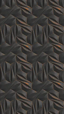 Обои с оптическим 3D рисунком и металлизированным видом, черные - 1375157 –  Tapetenshop.lv