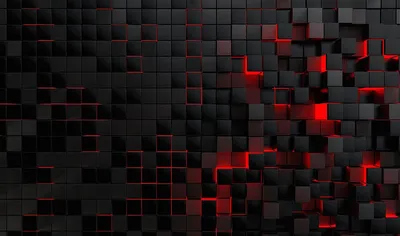 Фотообои 3д стена черные квадраты на красном купить в Оренбурге, Арт.  10-884 в интернет-магазине, цены в Мастерфресок