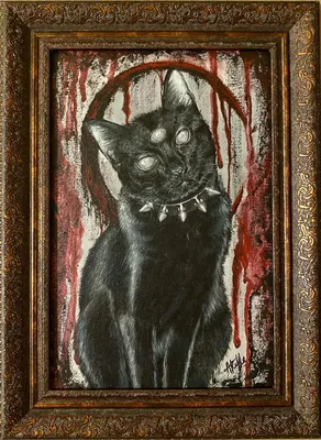 Арт-обои - Черный кот. Артикул 10006773.